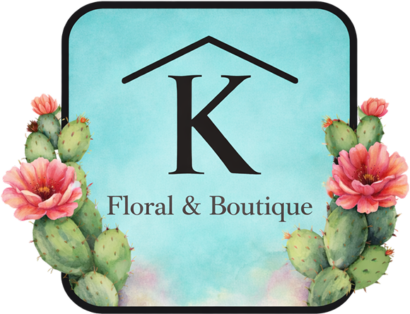 K Floral & Boutique logo with cacti.